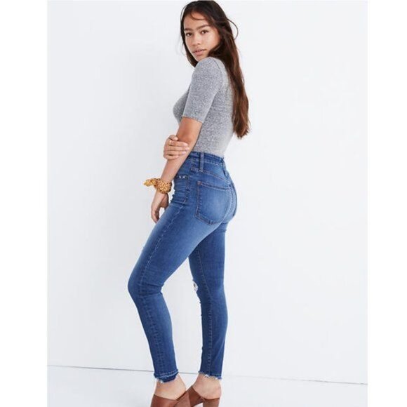MADEWELL Curvy High-Rise Skinny Jeans: Drop Step-Hem Edition - 25 - Picture 7 of 12